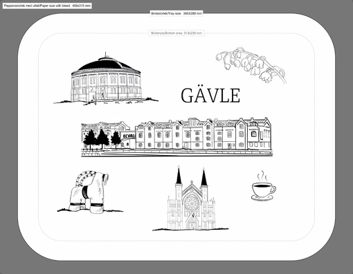 Gävle cafébricka